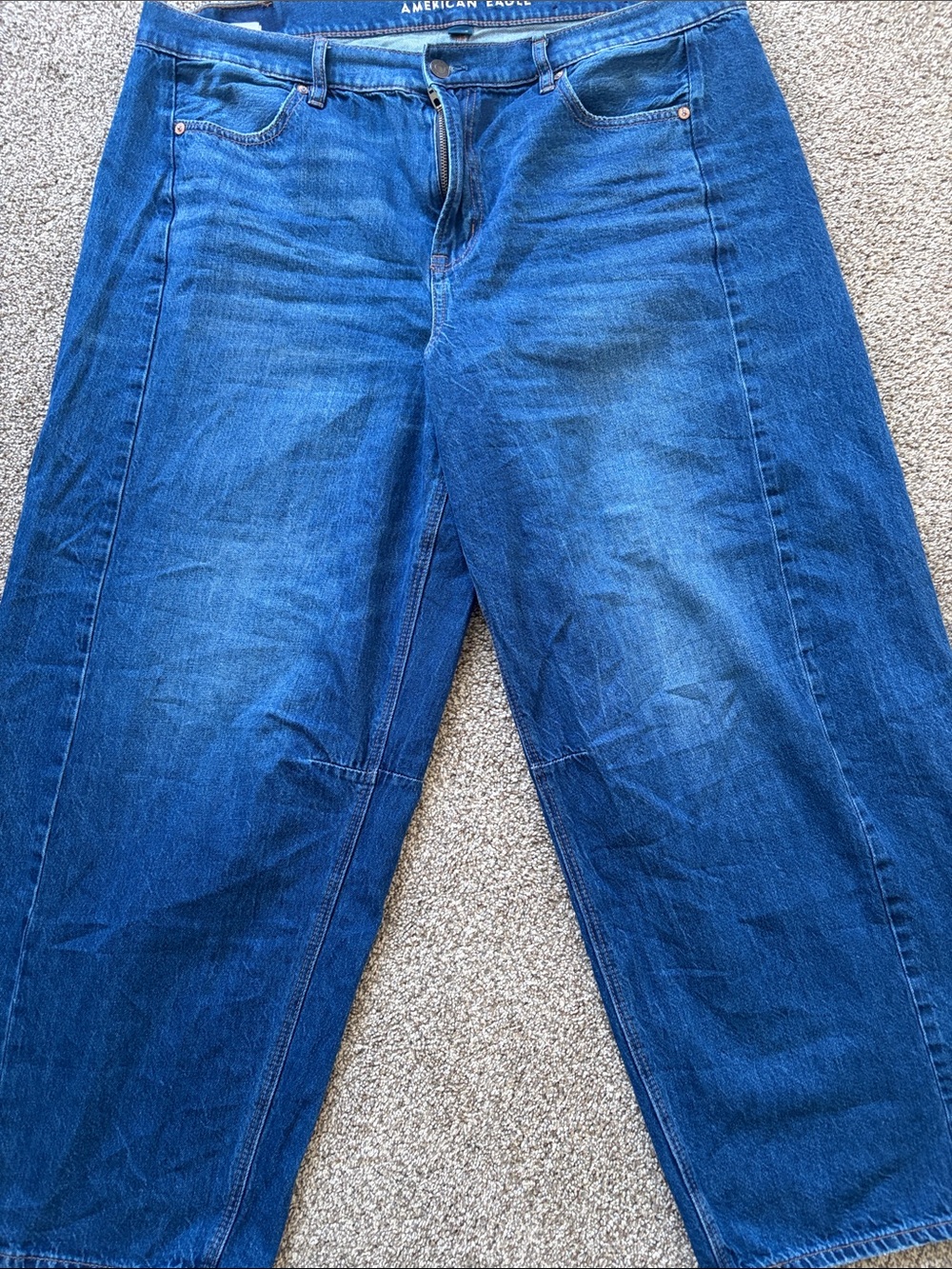 American Eagle Outfitters Men’s Dark Blue Relaxed Jeans